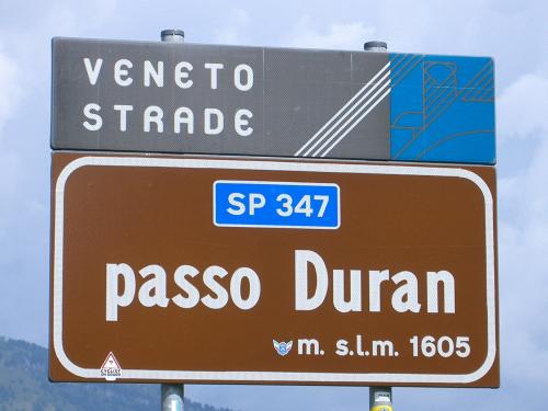 Passhöhe Passo Duran - 1605 m ü.NN